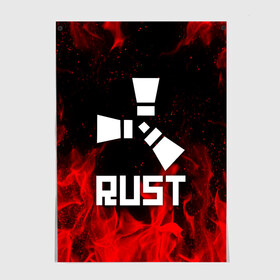 Постер с принтом RUST в Рязани, 100% бумага
 | бумага, плотность 150 мг. Матовая, но за счет высокого коэффициента гладкости имеет небольшой блеск и дает на свету блики, но в отличии от глянцевой бумаги не покрыта лаком | Тематика изображения на принте: dayz | facepunch | rust | state of decay | survival | the forest | this war of mine | выживалка rust | раст