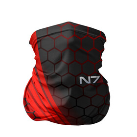 Бандана-труба 3D с принтом Mass Effect N7 в Рязани, 100% полиэстер, ткань с особыми свойствами — Activecool | плотность 150‒180 г/м2; хорошо тянется, но сохраняет форму | andromeda | effect | n7 | n7 day | герой | костюм | масса эффект | программа n7