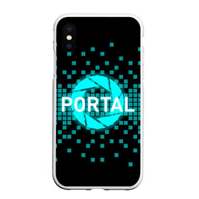 Чехол для iPhone XS Max матовый с принтом Portal в Рязани, Силикон | Область печати: задняя сторона чехла, без боковых панелей | 3d | aperture science | black mesa xen | half life | portal | portal 2 | valve | игра | портал