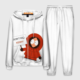 Мужской костюм 3D с принтом Kenny McCormick в Рязани, 100% полиэстер | Манжеты и пояс оформлены тканевой резинкой, двухслойный капюшон со шнурком для регулировки, карманы спереди | Тематика изображения на принте: south park | южный парк