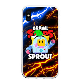 Чехол для iPhone XS Max матовый с принтом BRAWL STARS SPROUT в Рязани, Силикон | Область печати: задняя сторона чехла, без боковых панелей | 8 bit | 8 бит | bibi | brawl stars | crow | el brown | leon | leon shark | max | mr.p | phoenix | sally leon | shark | sprout | stars | virus | werewolf | акула | биби | вирус | ворон | леон | оборотень | пингвин