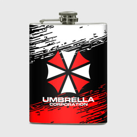 Фляга с принтом Umbrella Corporation. в Рязани, металлический корпус | емкость 0,22 л, размер 125 х 94 мм. Виниловая наклейка запечатывается полностью | Тематика изображения на принте: resident evil | umbrella corporation | амбрелла | амбрелла корпорейшн | вирус | вымышленная военная и фармацевтическая корпорация | игра | умбрелла