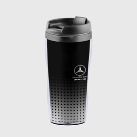 Термокружка-непроливайка с принтом Mercedes-Benz в Рязани, внутренняя часть — пищевой пластик, наружная часть — прозрачный пластик, между ними — полиграфическая вставка с рисунком | объем — 350 мл, герметичная крышка | amg | mercedes | mercedes значок | mercedes лого | mercedes марка | амг | бенц | лого автомобиля | логотип мерседес | мерин | мерс | мерседес | мерседес бенз | мерседес лого | мерседес эмблема