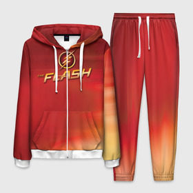 Мужской костюм 3D с принтом The Flash Logo Pattern в Рязани, 100% полиэстер | Манжеты и пояс оформлены тканевой резинкой, двухслойный капюшон со шнурком для регулировки, карманы спереди | the flash | vdzabma | флэш