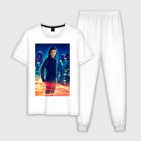 Мужская пижама хлопок с принтом Cisco Ramon в Рязани, 100% хлопок | брюки и футболка прямого кроя, без карманов, на брюках мягкая резинка на поясе и по низу штанин
 | cisco ramon | the flash | vdzabma | флэш | циско рамон