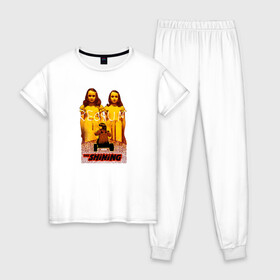 Женская пижама хлопок с принтом Grady Daughter в Рязани, 100% хлопок | брюки и футболка прямого кроя, без карманов, на брюках мягкая резинка на поясе и по низу штанин | 