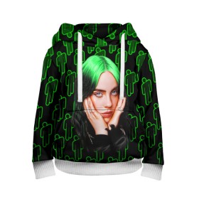 Детская толстовка 3D с принтом BILLIE EILISH в Рязани, 100% полиэстер | двухслойный капюшон со шнурком для регулировки, мягкие манжеты на рукавах и по низу толстовки, спереди карман-кенгуру с мягким внутренним слоем | bad | bill | billie | eil | eili | eilish | guy | music | ocean | айлиш | айлишь | беляш | бил | билли | девочке | девушке | женщине | мальчику | мужчине | музыка | музыкант | парню | певица | эйл | эйли | эйлиш | эйлишь