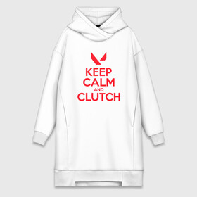 Платье-худи хлопок с принтом KEEP CALM CLUTCH в Рязани,  |  | breach | cs go | cypher | jett | league of legends | legends of runeterra | lol | omen | overwatch | phoenix | riot | riot games | sage | sona | sova | valorant | viper | валорант | кс го | лига легенд | лол