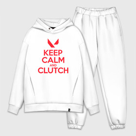 Мужской костюм хлопок OVERSIZE с принтом KEEP CALM CLUTCH в Рязани,  |  | breach | cs go | cypher | jett | league of legends | legends of runeterra | lol | omen | overwatch | phoenix | riot | riot games | sage | sona | sova | valorant | viper | валорант | кс го | лига легенд | лол