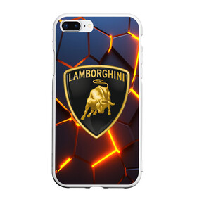 Чехол для iPhone 7Plus/8 Plus матовый с принтом LAMBORGHINI в Рязани, Силикон | Область печати: задняя сторона чехла, без боковых панелей | abstraction | auto | brand | geometry | hexagon | lamborghini | neon | paints | sport | stripes | texture | triangle | абстракция | авто | автомобиль | автомобильные | бренд | брызги | геометрия | краски | ламборгини | марка | машины | неон | неоновый