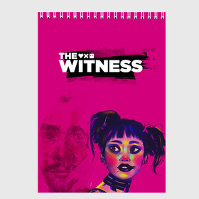 Скетчбук с принтом The Witness в Рязани, 100% бумага
 | 48 листов, плотность листов — 100 г/м2, плотность картонной обложки — 250 г/м2. Листы скреплены сверху удобной пружинной спиралью | love death  robots | love death and robots | love death robots | sonnies edge | the witness | witness | zima blue