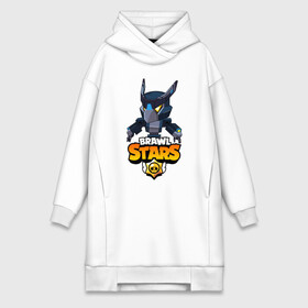 Платье-худи хлопок с принтом BRAWL STARS CROW BLACK в Рязани,  |  | bibi | brawl stars | crow | leon | leon shark | max | mecha crow | mr.p | phoenix | sally leon | sprout | stars | unicorn | virus 8 bit | werewolf | биби | ворон | леон | оборотень | пингвин