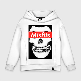 Детское худи Oversize хлопок с принтом Misfits в Рязани, френч-терри — 70% хлопок, 30% полиэстер. Мягкий теплый начес внутри —100% хлопок | боковые карманы, эластичные манжеты и нижняя кромка, капюшон на магнитной кнопке | clash | cure | horror | horrorpunk | linkin park | misfits | punk | punkrock | ramones | король и шут | панкрок