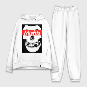 Женский костюм хлопок Oversize с принтом Misfits в Рязани,  |  | clash | cure | horror | horrorpunk | linkin park | misfits | punk | punkrock | ramones | король и шут | панкрок