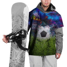 Накидка на куртку 3D с принтом Мяч в Рязани, 100% полиэстер |  | Тематика изображения на принте: газон | гол | игры | космос | красивая | модная | мяч | мячик | распад | спортивная | стильная | футбол | футболист