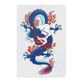 Магнитный плакат 2Х3 с принтом Китайский дракон в Рязани, Полимерный материал с магнитным слоем | 6 деталей размером 9*9 см | Тематика изображения на принте: арт | дракон | животные | китай | мистика