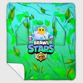 Плед с рукавами с принтом Sprout Brawl Stars в Рязани, 100% полиэстер | Закругленные углы, все края обработаны. Ткань не мнется и не растягивается. Размер 170*145 | brawl | brawl stars | sprout | бравл | бравл старс | росток | спраут | спраут brawl stars | спроут