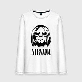 Мужской лонгслив хлопок с принтом NIRVANA в Рязани, 100% хлопок |  | nirvana | nirvana smells | nirvana smells like | teen spirit | курт кобейн | нирвана | нирвана песни.