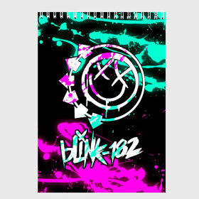 Скетчбук с принтом Blink-182 (6) в Рязани, 100% бумага
 | 48 листов, плотность листов — 100 г/м2, плотность картонной обложки — 250 г/м2. Листы скреплены сверху удобной пружинной спиралью | blink | music | rock | блинк | музыка | рок