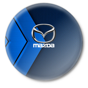 Значок с принтом MAZDA в Рязани,  металл | круглая форма, металлическая застежка в виде булавки | amg | auto | bmw | honda | jdm | mercedes | nissan | porsche | racing | sport | subar | toyota | автомобил | автомобильные | киа | лексус | марка | машины | митсубиси | ниссан | порше | спорт | субару | тесла | тойота | хонда