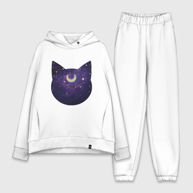 Женский костюм хлопок Oversize с принтом Space Cat в Рязани,  |  | animal | cat | cute | kitty | meow | space | друг | животные | киска | китти | космонавт | космос | кот | котенок | котик | кошечка | кошка | лев | леопард | милый | мур | мяу | ночь | пантера | питомец | рысь | тигр | улыбка