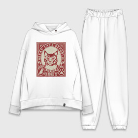 Женский костюм хлопок Oversize с принтом Cats Republic в Рязани,  |  | animal | cat | cute | kitty | meow | obey | друг | животные | киска | китти | кот | котенок | котик | кошечка | кошка | лев | леопард | милый | мур | мяу | пантера | питомец | рысь | тигр | улыбка