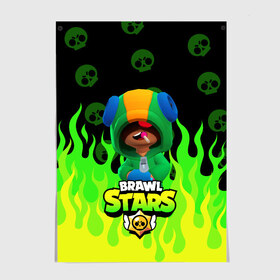 Постер с принтом Brawl Stars LEON в Рязани, 100% бумага
 | бумага, плотность 150 мг. Матовая, но за счет высокого коэффициента гладкости имеет небольшой блеск и дает на свету блики, но в отличии от глянцевой бумаги не покрыта лаком | brawl stars | brawl stars sally | brawl stars wolf | leon | leon shark | sally | stars | бравл старс | бравл старс леон | волк | леон | леон акула | леон волк