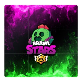 Магнитный плакат 3Х3 с принтом Spike BRAWL STARS в Рязани, Полимерный материал с магнитным слоем | 9 деталей размером 9*9 см | Тематика изображения на принте: brawl stars spike | spike | бравл старс спайк | бравлер | кактус | спайк