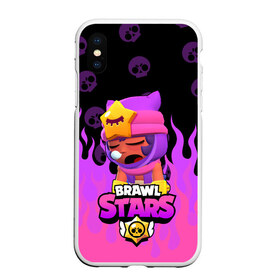 Чехол для iPhone XS Max матовый с принтом Sandy BRAWL STARS в Рязани, Силикон | Область печати: задняя сторона чехла, без боковых панелей | brawl stars | brawl stars sandy | legendary brawler | leon | leon shark | sandy | shark | stars | акула | бравл стар сэнди | леон акула | сенди | сэнди