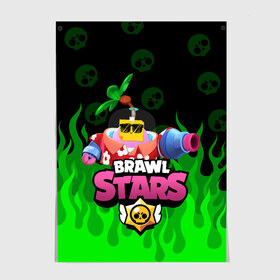 Постер с принтом СПРАУТ BRAWL STARS в Рязани, 100% бумага
 | бумага, плотность 150 мг. Матовая, но за счет высокого коэффициента гладкости имеет небольшой блеск и дает на свету блики, но в отличии от глянцевой бумаги не покрыта лаком | brawl | brawl stars | brawl stars sprout | clash | sprout | tropical sprout | бравл старс | игра | мобильные игры | спраут | тропический спрут