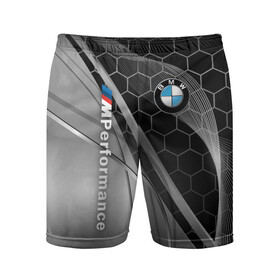 Мужские шорты спортивные с принтом BMW M POWER в Рязани,  |  | bmw | bmw motorsport | bmw performance | carbon | m | m power | motorsport | performance | sport | бмв | карбон | моторспорт | спорт