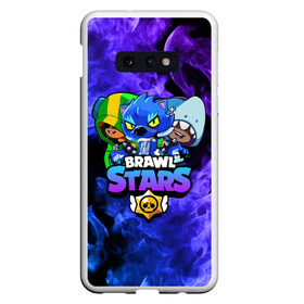 Чехол для Samsung S10E с принтом Brawl Stars TRIO в Рязани, Силикон | Область печати: задняя сторона чехла, без боковых панелей | 8 bit | 8 бит | bibi | brawl | brawl stars | crow | leon | spike | sprout | stars | бравл | бравл старс | браво старс | игра | компьютерная | кров | леон | онлайн | старс