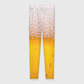 Леггинсы 3D с принтом ЖИВОЕ ПЕННОЕ в Рязани, 80% полиэстер, 20% эластан | Эластичный пояс, зауженные к низу, низкая посадка | beer | бир | напитки | пенное