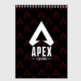 Скетчбук с принтом APEX LEGENDS в Рязани, 100% бумага
 | 48 листов, плотность листов — 100 г/м2, плотность картонной обложки — 250 г/м2. Листы скреплены сверху удобной пружинной спиралью | Тематика изображения на принте: apex | apex legends | battle | battle royal | bloodhound | titanfall | wraith | апекс | апекс легендс | батл рояль | битва | война | каустик | королевская битва