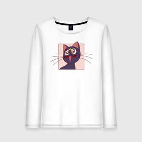 Женский лонгслив хлопок с принтом Luna, Sailor Moon в Рязани, 100% хлопок |  | 90s | cat | cute | kawaii | kitty | luna | sailor moon | usagi tsukino | аниме | каваии | кавай | кот | котики | луна | манга | марс | меркурий | милота | сейлор | сейлор мун | усаги цукино