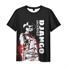 Мужская футболка 3D с принтом Django в Рязани, 100% полиэфир | прямой крой, круглый вырез горловины, длина до линии бедер | django | tarantino | джанго | джанго освобожденный | тарантино