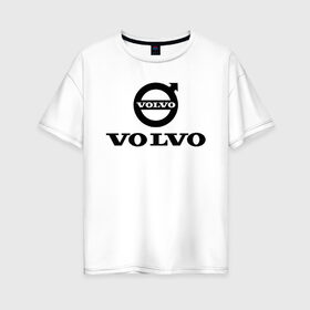 Женская футболка хлопок Oversize с принтом VOLVO в Рязани, 100% хлопок | свободный крой, круглый ворот, спущенный рукав, длина до линии бедер
 | abstract | auto | brand | car | geometry | sport | texture | volvo | абстракция | авто | автомобильные | бренд | вольва | вольво | геометрия | классика | машины | модные | спорт | стиль | текстура