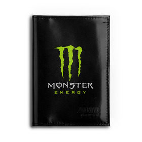 Обложка для автодокументов с принтом MONSTER ENERGY в Рязани, натуральная кожа |  размер 19,9*13 см; внутри 4 больших “конверта” для документов и один маленький отдел — туда идеально встанут права | Тематика изображения на принте: black monster | bmx | claw | cybersport | energy | monster | monster energy | moto | motocross | race | sport | киберспорт | когти | монстер энерджи | монстр | мото | мотокросс | ралли | скейтбординг | спорт | т | энергия