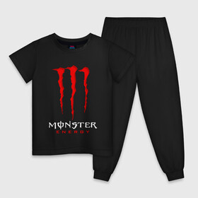 Детская пижама хлопок с принтом MONSTER ENERGY в Рязани, 100% хлопок |  брюки и футболка прямого кроя, без карманов, на брюках мягкая резинка на поясе и по низу штанин
 | black monster | bmx | claw | cybersport | energy | monster | monster energy | moto | motocross | race | sport | киберспорт | когти | монстер энерджи | монстр | мото | мотокросс | ралли | скейтбординг | спорт | т | энергия