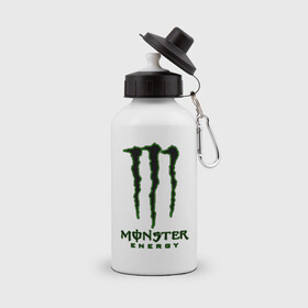 Бутылка спортивная с принтом MONSTER ENERGY в Рязани, металл | емкость — 500 мл, в комплекте две пластиковые крышки и карабин для крепления | black monster | bmx | claw | cybersport | energy | monster | monster energy | moto | motocross | race | sport | киберспорт | когти | монстер энерджи | монстр | мото | мотокросс | ралли | скейтбординг | спорт | т | энергия