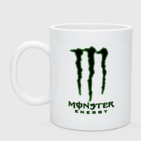 Кружка керамическая с принтом MONSTER ENERGY в Рязани, керамика | объем — 330 мл, диаметр — 80 мм. Принт наносится на бока кружки, можно сделать два разных изображения | black monster | bmx | claw | cybersport | energy | monster | monster energy | moto | motocross | race | sport | киберспорт | когти | монстер энерджи | монстр | мото | мотокросс | ралли | скейтбординг | спорт | т | энергия