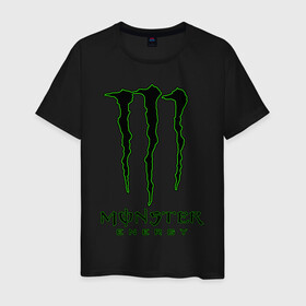 Мужская футболка хлопок с принтом MONSTER ENERGY в Рязани, 100% хлопок | прямой крой, круглый вырез горловины, длина до линии бедер, слегка спущенное плечо. | black monster | bmx | claw | cybersport | energy | monster | monster energy | moto | motocross | race | sport | киберспорт | когти | монстер энерджи | монстр | мото | мотокросс | ралли | скейтбординг | спорт | т | энергия