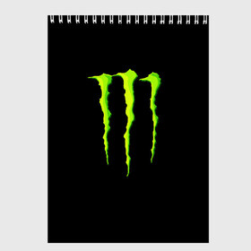 Скетчбук с принтом MONSTER ENERGY в Рязани, 100% бумага
 | 48 листов, плотность листов — 100 г/м2, плотность картонной обложки — 250 г/м2. Листы скреплены сверху удобной пружинной спиралью | black monster | bmx | claw | cybersport | energy | monster | monster energy | moto | motocross | race | sport | киберспорт | когти | монстер энерджи | монстр | мото | мотокросс | ралли | скейтбординг | спорт | т | энергия