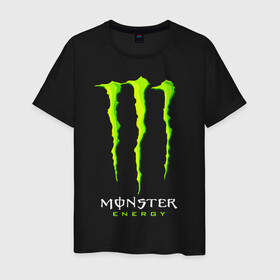 Мужская футболка хлопок с принтом MONSTER ENERGY в Рязани, 100% хлопок | прямой крой, круглый вырез горловины, длина до линии бедер, слегка спущенное плечо. | Тематика изображения на принте: black monster | bmx | claw | cybersport | energy | monster | monster energy | moto | motocross | race | sport | киберспорт | когти | монстер энерджи | монстр | мото | мотокросс | ралли | скейтбординг | спорт | т | энергия