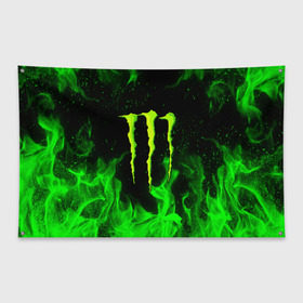 Флаг-баннер с принтом MONSTER ENERGY в Рязани, 100% полиэстер | размер 67 х 109 см, плотность ткани — 95 г/м2; по краям флага есть четыре люверса для крепления | black monster | bmx | claw | cybersport | energy | monster | monster energy | moto | motocross | race | sport | киберспорт | когти | монстер энерджи | монстр | мото | мотокросс | ралли | скейтбординг | спорт | т | энергия