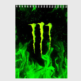 Скетчбук с принтом MONSTER ENERGY в Рязани, 100% бумага
 | 48 листов, плотность листов — 100 г/м2, плотность картонной обложки — 250 г/м2. Листы скреплены сверху удобной пружинной спиралью | black monster | bmx | claw | cybersport | energy | monster | monster energy | moto | motocross | race | sport | киберспорт | когти | монстер энерджи | монстр | мото | мотокросс | ралли | скейтбординг | спорт | т | энергия