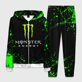 Мужской костюм 3D с принтом MONSTER ENERGY в Рязани, 100% полиэстер | Манжеты и пояс оформлены тканевой резинкой, двухслойный капюшон со шнурком для регулировки, карманы спереди | black monster | bmx | claw | cybersport | energy | monster | monster energy | moto | motocross | race | sport | киберспорт | когти | монстер энерджи | монстр | мото | мотокросс | ралли | скейтбординг | спорт | т | энергия