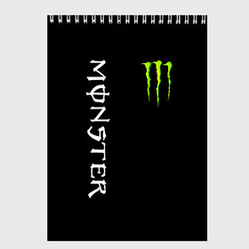 Скетчбук с принтом MONSTER ENERGY в Рязани, 100% бумага
 | 48 листов, плотность листов — 100 г/м2, плотность картонной обложки — 250 г/м2. Листы скреплены сверху удобной пружинной спиралью | black monster | bmx | claw | cybersport | energy | monster | monster energy | moto | motocross | race | sport | киберспорт | когти | монстер энерджи | монстр | мото | мотокросс | ралли | скейтбординг | спорт | т | энергия