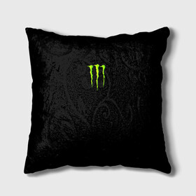 Подушка 3D с принтом MONSTER ENERGY в Рязани, наволочка – 100% полиэстер, наполнитель – холлофайбер (легкий наполнитель, не вызывает аллергию). | состоит из подушки и наволочки. Наволочка на молнии, легко снимается для стирки | black monster | bmx | claw | cybersport | energy | monster | monster energy | moto | motocross | race | sport | киберспорт | когти | монстер энерджи | монстр | мото | мотокросс | ралли | скейтбординг | спорт | т | энергия