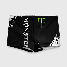 Детские купальные плавки 3D с принтом MONSTER ENERGY  в Рязани, Полиэстер 85%, Спандекс 15% | Слитный крой, подклад по переду изделия, узкие бретели | Тематика изображения на принте: black monster | bmx | claw | cybersport | energy | monster | monster energy | moto | motocross | race | sport | киберспорт | когти | монстер энерджи | монстр | мото | мотокросс | ралли | скейтбординг | спорт | т | энергия